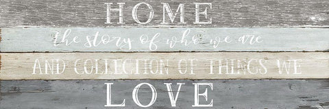 Home Love White Modern Wood Framed Art Print with Double Matting by Carpentieri, Natalie