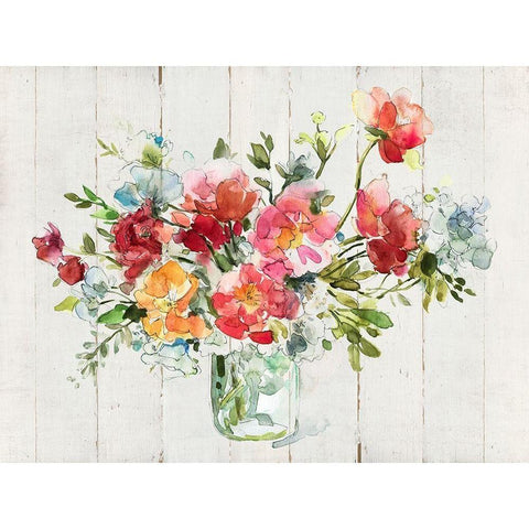 My Summer Garden I Black Modern Wood Framed Art Print by Robinson, Carol