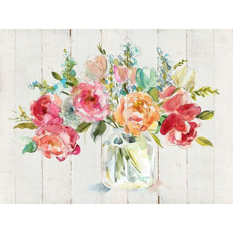 My Summer Garden II White Modern Wood Framed Art Print by Robinson, Carol