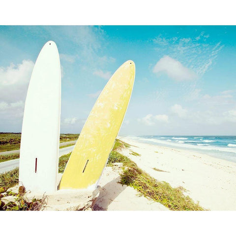 Punta Morena Beach Black Modern Wood Framed Art Print with Double Matting by DeFreitas, Michael