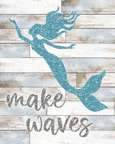 Make Waves Black Ornate Wood Framed Art Print with Double Matting by Carpentieri, Natalie