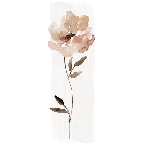 Neutral Bloom I White Modern Wood Framed Art Print by Robinson, Carol