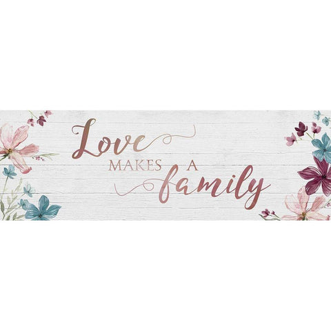 Love Makes a Family Black Modern Wood Framed Art Print by Robinson, Carol