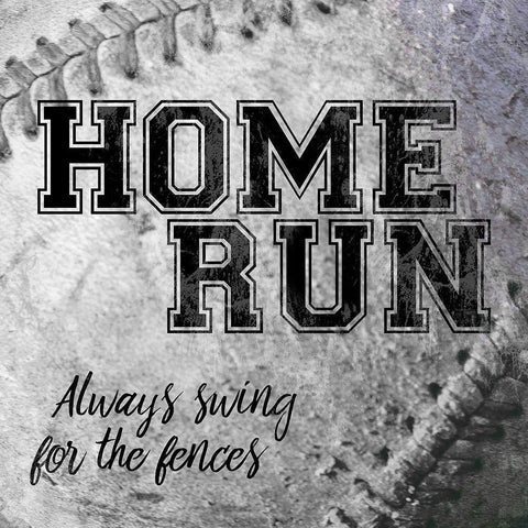 Home Run White Modern Wood Framed Art Print by CAD Designs