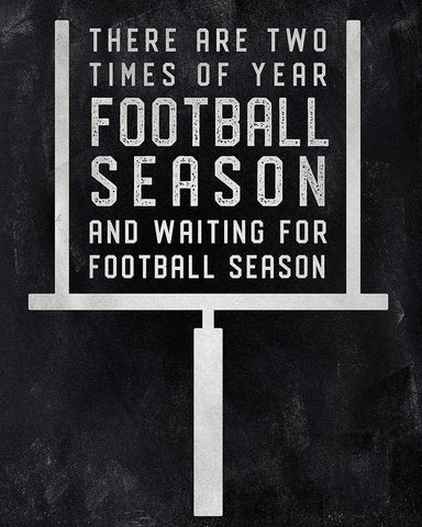 Football Season Black Ornate Wood Framed Art Print with Double Matting by CAD Designs