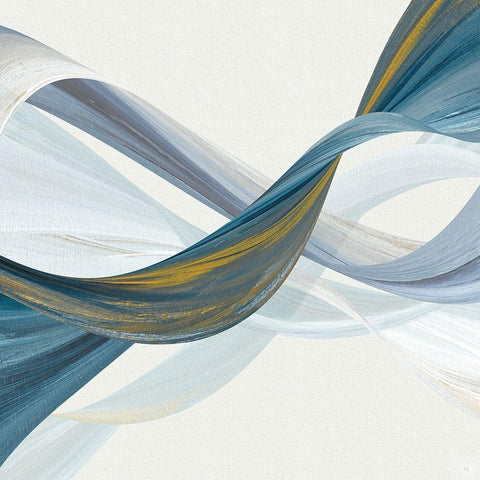 Changing Currents II Black Ornate Wood Framed Art Print with Double Matting by Jill, Susan