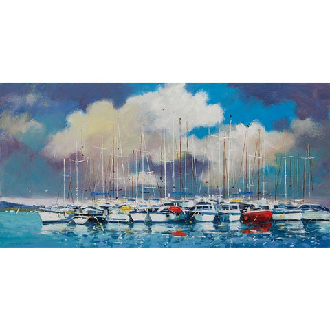 Harbour Gold Ornate Wood Framed Art Print with Double Matting by Orme, E. Anthony