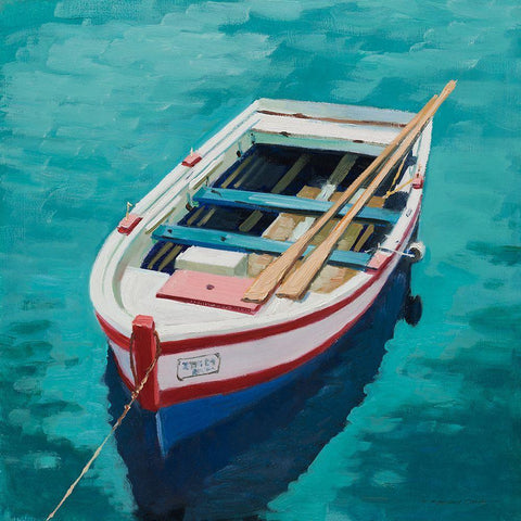 On the Lake White Modern Wood Framed Art Print by Orme, E. Anthony