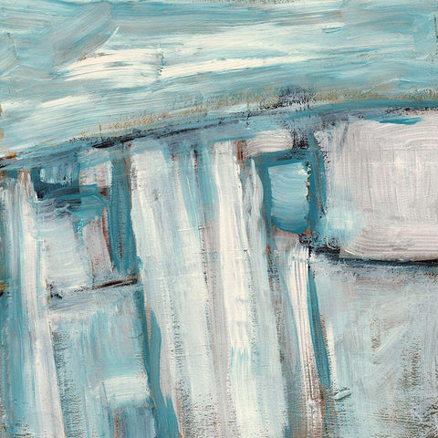 Acqua II White Modern Wood Framed Art Print by Pattinian, Merri