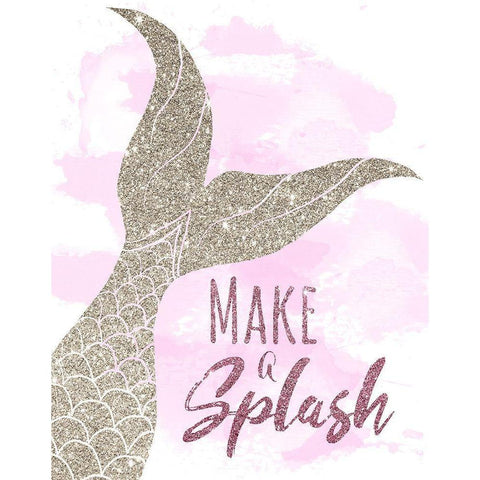 Make a Splash Black Modern Wood Framed Art Print by Santiago, Daniela