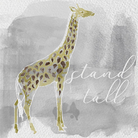 Stand Tall White Modern Wood Framed Art Print by Santiago, Daniela