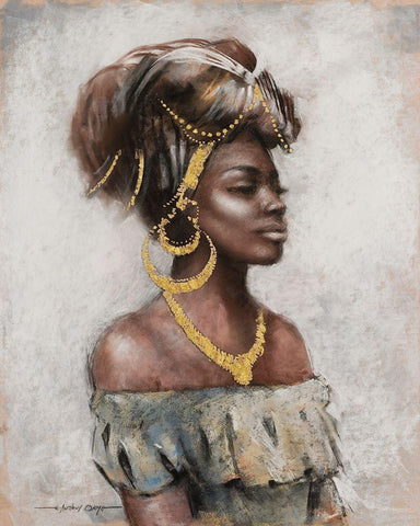 Beauty and Grace Black Ornate Wood Framed Art Print with Double Matting by Orme, E. Anthony