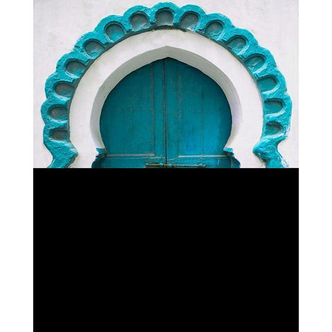 Door in the Kasbah White Modern Wood Framed Art Print by Delimont, Danita