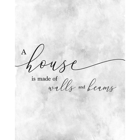 A House Gold Ornate Wood Framed Art Print with Double Matting by CAD Designs