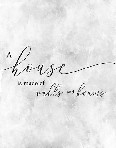 A House Black Ornate Wood Framed Art Print with Double Matting by CAD Designs