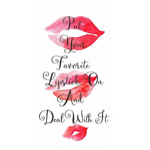 Your Favorite Lipstick White Modern Wood Framed Art Print by Jill, Susan