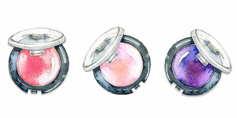 Right Palette I Black Ornate Wood Framed Art Print with Double Matting by Jill, Susan