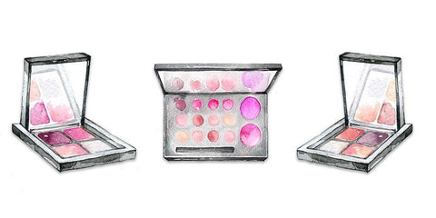 Right Palette II White Modern Wood Framed Art Print with Double Matting by Jill, Susan