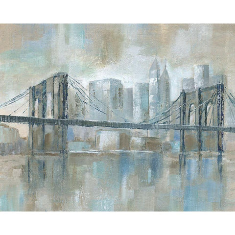 East River Wonder Black Modern Wood Framed Art Print with Double Matting by Nan