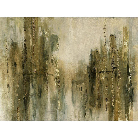 Gold City Shine Black Modern Wood Framed Art Print by Robinson, Carol