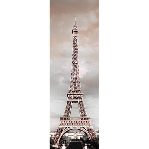 Shimmering Eiffel White Modern Wood Framed Art Print by Pitamitz, Serigo