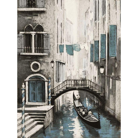 Venice I Black Modern Wood Framed Art Print with Double Matting by Orme, E. Anthony