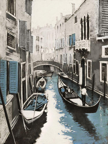 Venice II White Modern Wood Framed Art Print with Double Matting by Orme, E. Anthony