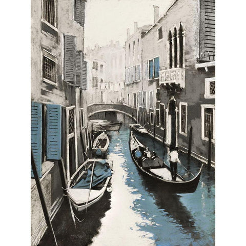 Venice II Black Modern Wood Framed Art Print by Orme, E. Anthony