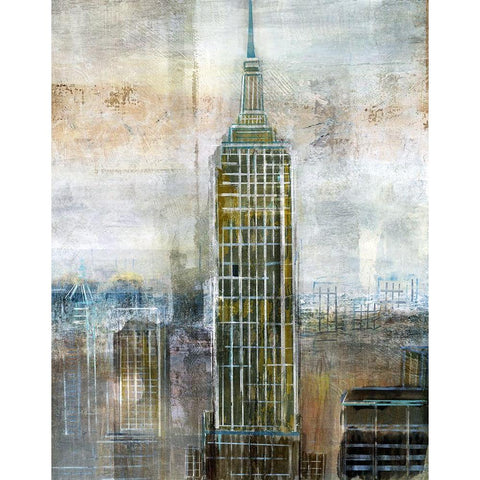 City Contrast White Modern Wood Framed Art Print by Nan