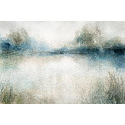 Still Evening Waters I White Modern Wood Framed Art Print by Robinson, Carol