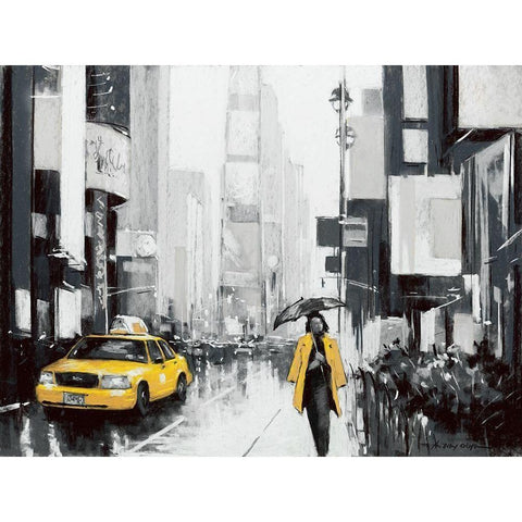 New York City II White Modern Wood Framed Art Print by Orme, E. Anthony