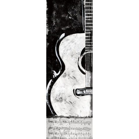 Acoustical Jam Black Modern Wood Framed Art Print by Knutsen, Conrad