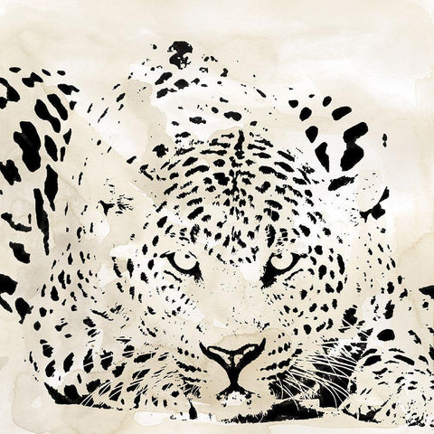 Leopard Spots III Black Ornate Wood Framed Art Print with Double Matting by Robinson, Carol