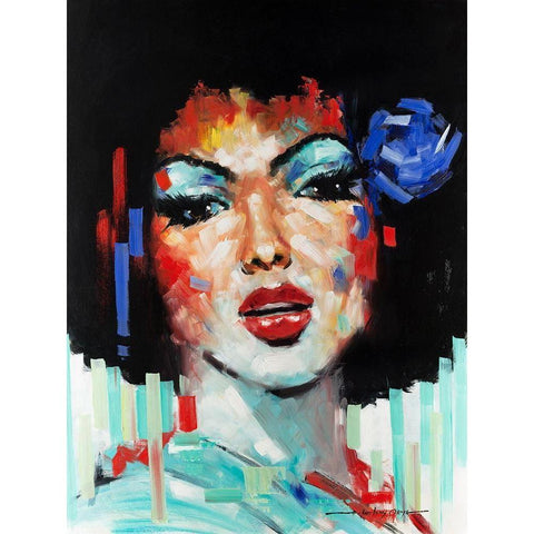 Confetti Girl I Gold Ornate Wood Framed Art Print with Double Matting by Orme, E. Anthony