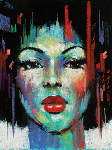 Pop Pastel I White Modern Wood Framed Art Print with Double Matting by Orme, E. Anthony