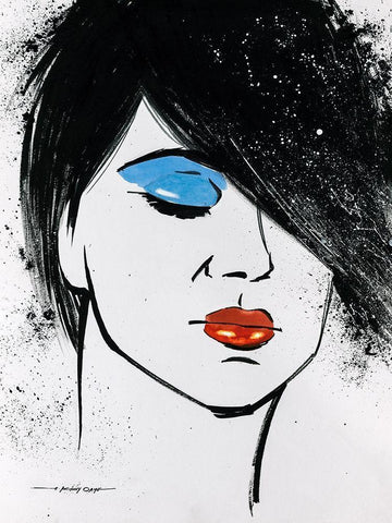 Sketch Pop I White Modern Wood Framed Art Print with Double Matting by Orme, E. Anthony