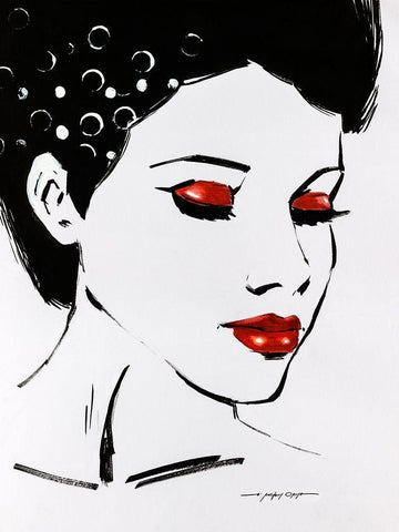 Sketchy Pop II White Modern Wood Framed Art Print with Double Matting by Orme, E. Anthony