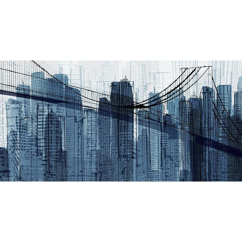 The Other Side Black Modern Wood Framed Art Print with Double Matting by Jill, Susan