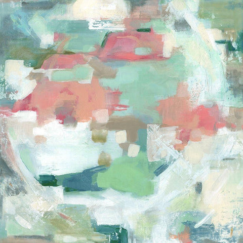Island Harmony White Modern Wood Framed Art Print with Double Matting by Robinson, Carol