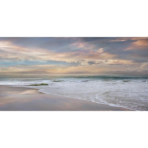 Soft Twilight Gold Ornate Wood Framed Art Print with Double Matting by Calascibetta, Mike