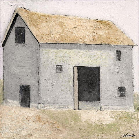 On the Farm I White Modern Wood Framed Art Print by Combs, Joyce