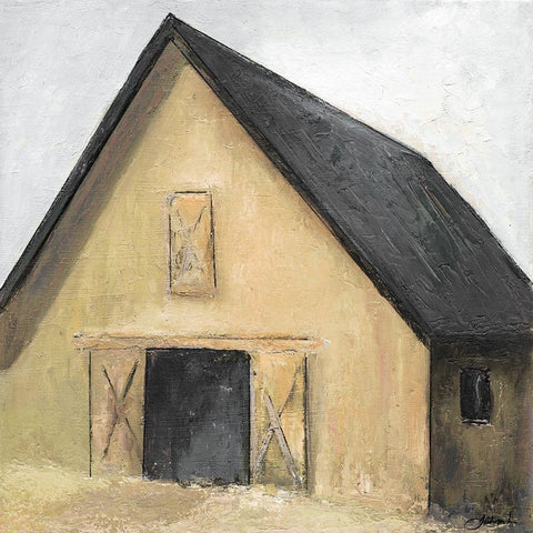 On the Farm V White Modern Wood Framed Art Print with Double Matting by Combs, Joyce