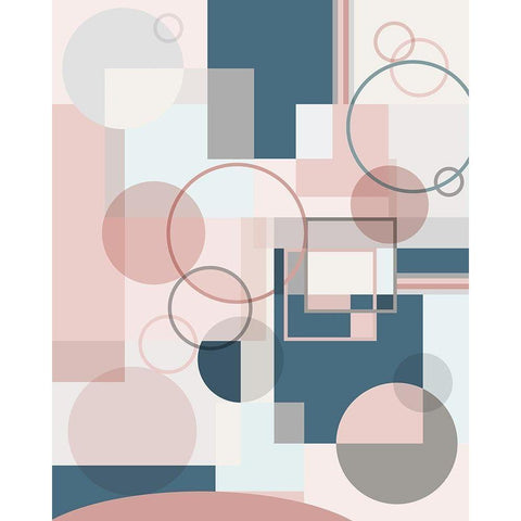 Modern Geo White Modern Wood Framed Art Print by Carpentieri, Natalie