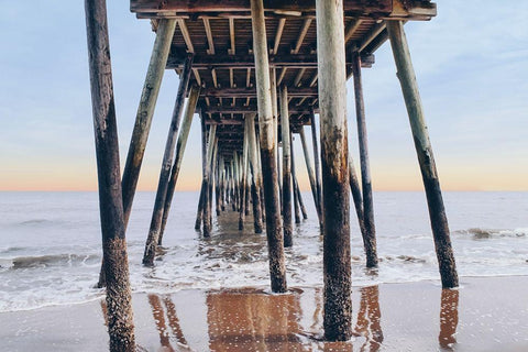 Under the Pier Black Ornate Wood Framed Art Print with Double Matting by Carpentieri, Natalie