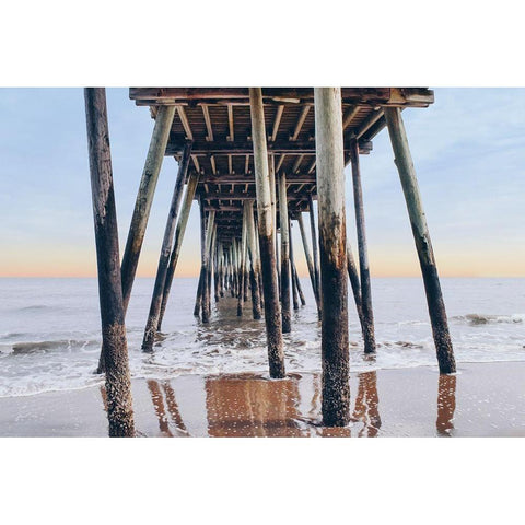 Under the Pier Black Modern Wood Framed Art Print by Carpentieri, Natalie