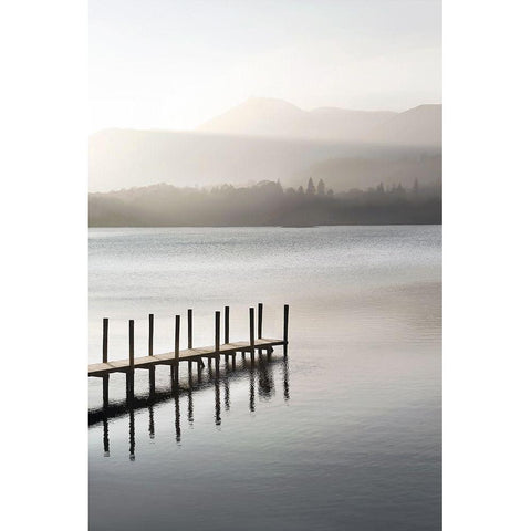 Dusky Dawn Black Modern Wood Framed Art Print with Double Matting by Adams, Peter