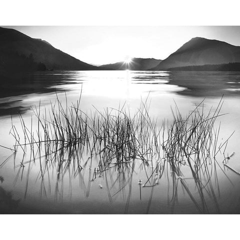 Whisper Lake Black Modern Wood Framed Art Print by Gurche, Charles