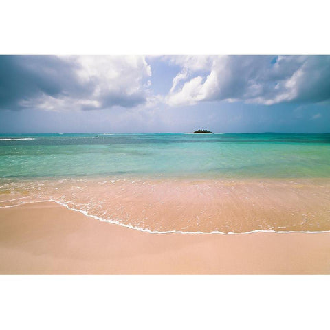 Clear Beach Black Modern Wood Framed Art Print by Foulke, Doug