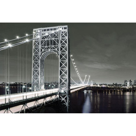 City Lights Black Modern Wood Framed Art Print by Carpentieri, Natalie
