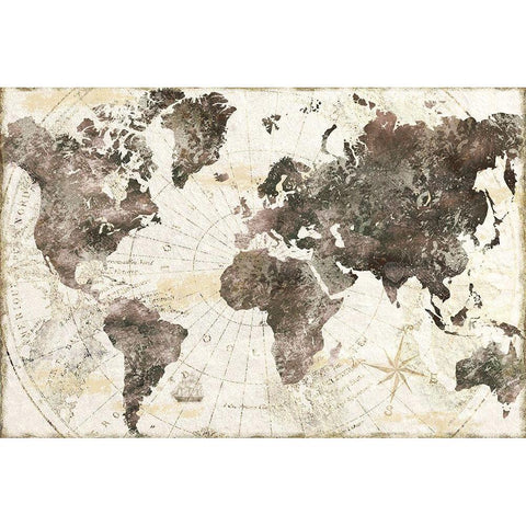 Terra Nova Black Modern Wood Framed Art Print with Double Matting by CAD Designs